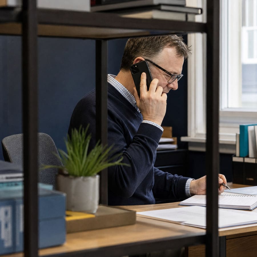 A first phone call with a new client