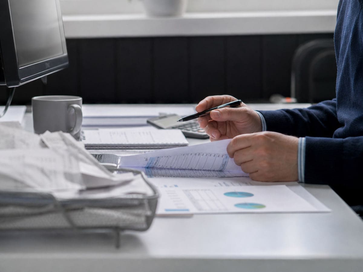 A monthly report being prepared for a client